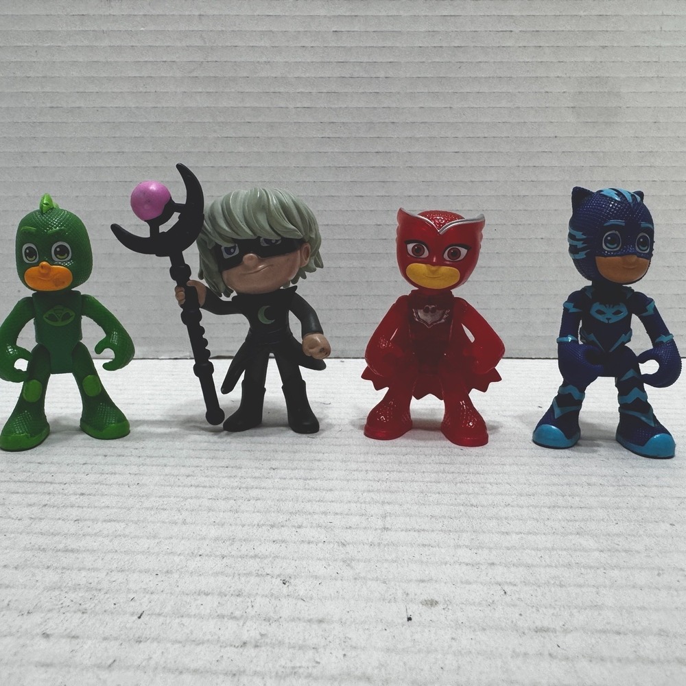 PJ Hero Masks Lot Of 4 Action Figures Gekko Catboy Owlette Luna Girl Cake Topper